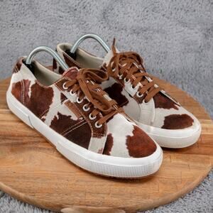Superga Sneakers Brown White Pony Hair Womens Size 10 Shoe